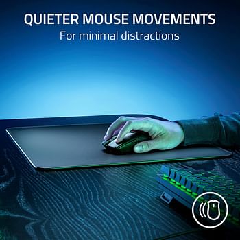 Razer Atlas Tempered Glass Gaming Mouse Mat: Ultra-Smooth Micro-Etched Surface - Dirt and Scratch-Resistant - Anti-Slip Base - Quiet Mouse Movements - Black