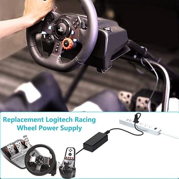 Upbright 24V AC/DC Adapter Compatible with Logitech G25 G27 G29 G920 190211-0010 G940 PS3 Xbox 360 Racing Wheel