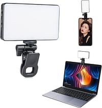 KASTWAVE Video Conference Light Kit with 3 Light Modes LED High Power Rechargeable Clip Fill Video Light with Front & Back Clip for Phone iPad Laptop for Vlog/Makeup/Live Stream/Selfie