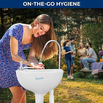 SereneLife Portable Camping Sink w/Towel Holder & Soap Dispenser