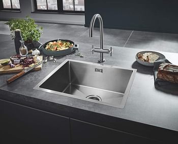 GROHE Atrio Two handle sink mixer 1/2" | C-Spout | Selectable Swivel Area : 0° / 150° / 360° | Easy to Install | Chrome | 30362000