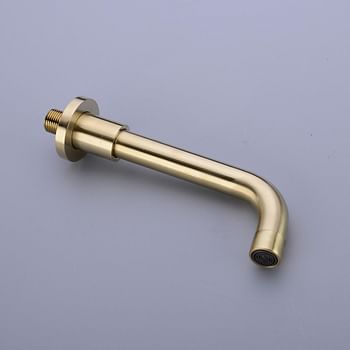 TRUSTMI Brass Basin Mixer Tap Wall-Mounted Concealed Bathroom Sink Faucet, Brushed Gold