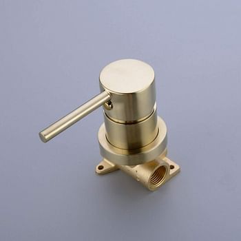 TRUSTMI Brass Basin Mixer Tap Wall-Mounted Concealed Bathroom Sink Faucet, Brushed Gold