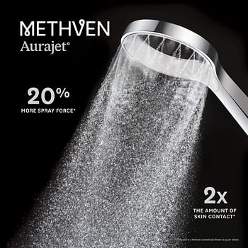 Methven Aio Removable Handheld Shower Head with High Pressure Water Jets Hose and Adjustable Arm Mount Water Saving & High Pressure Spray Technology Chrome