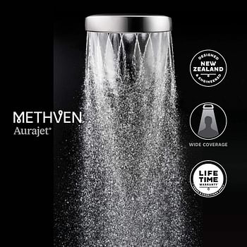 Methven Aio Removable Handheld Shower Head with High Pressure Water Jets Hose and Adjustable Arm Mount Water Saving & High Pressure Spray Technology Chrome