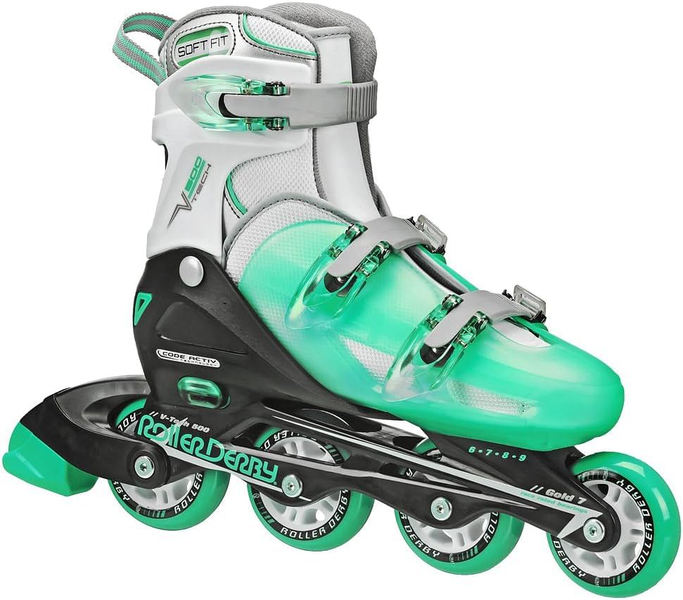 Roller Derby Women's V-Tech 500 Button Adjustable Inline Skate