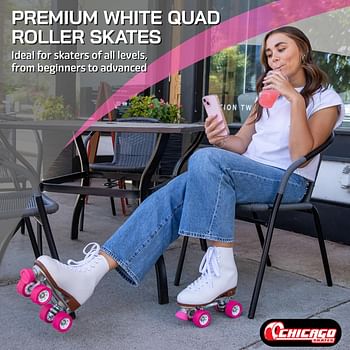 Chicago Women’s Classic Roller Skates – White Rink Skates