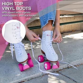 Chicago Women’s Classic Roller Skates – White Rink Skates