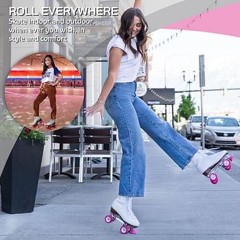 Chicago Women’s Classic Roller Skates – White Rink Skates