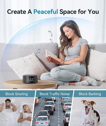 Dreamegg White Noise Machine - D3 Pro Sleep Sound Machine, Rechargeable Noise Machine for Sleeping, 29 HiFi Sound, Battery or Adapter, Auto-Off Timer, Portable Sound Machine for Baby Adult Home Travel