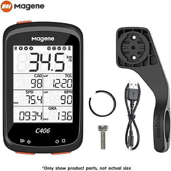 Magene C406 GPS Bike Computer Blue (Support Km/h Only)