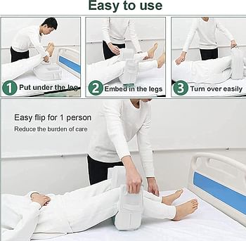 Multifunctional Turning Device, Bedridden Elderly Patient Turn-over Pad Assist Anti-pressure Sore Side-lying Posture Cushion, PU Leather, for Patients or Bedridden Elderly People Lying In Bed.