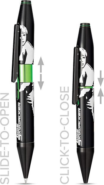 Cross X Star Wars™ Luke Skywalker™ Themed Design w/Lightsaber Green Details w/Polished Black PVD Appointments Rollerball Pen