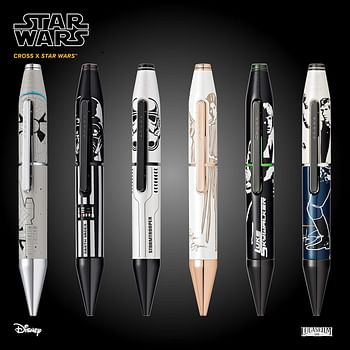 Cross X Star Wars™ Luke Skywalker™ Themed Design w/Lightsaber Green Details w/Polished Black PVD Appointments Rollerball Pen