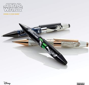 Cross X Star Wars™ Luke Skywalker™ Themed Design w/Lightsaber Green Details w/Polished Black PVD Appointments Rollerball Pen