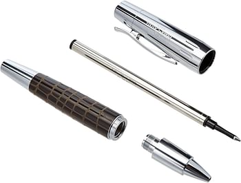 Faber-castell Design E-motion Precious Resin Crocodile Brown Rollerball pen-Made in Germany