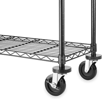 Whitmor Wheels for Whitmor Supreme Shelving Units - Heavy Duty Supports Up To 500 Pounds (Set of 4)