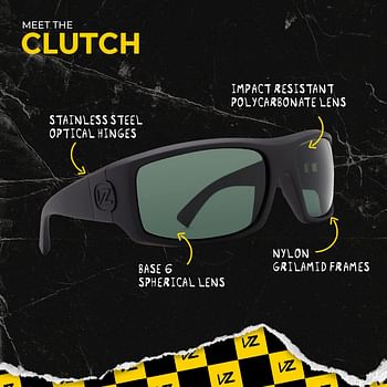 VonZipper Clutch Rectangular Sunglasses