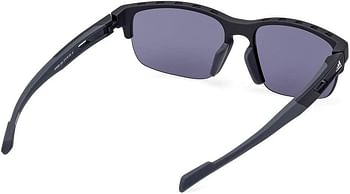 Adidas Sport SP006802A57 Navigator Shape Full Rim Sunglasses for Men, 57 mm Lense Width, Matte Black/Smoke