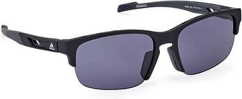 Adidas Sport SP006802A57 Navigator Shape Full Rim Sunglasses for Men, 57 mm Lense Width, Matte Black/Smoke