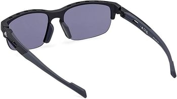 Adidas Sport SP006802A57 Navigator Shape Full Rim Sunglasses for Men, 57 mm Lense Width, Matte Black/Smoke