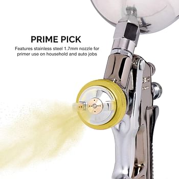 Neiko 31214A Air Spray Paint Gun Hvlp With Gravity Feed 1.5 mm Nozzle 600 Cc Capacity Spray Gun Paint Sprayer For Walls Automotive, Home Improvement