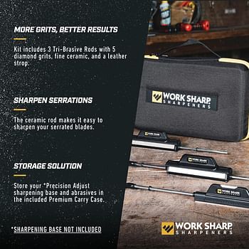 WORK SHARP Upgrade Kit for Precision Adjust Knife Sharpener Set of 7 Abrasives and Carry Case