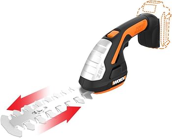 Worx Wg801.9 20V Power Share 4" Cordless Shear And 8" Shrubber Trimmer (Tool Only)