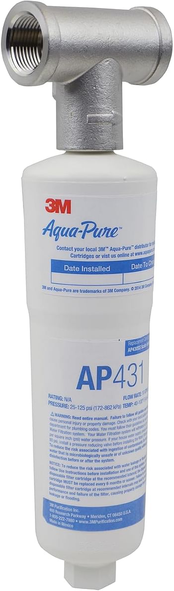 3M-Aqua Pure Whole House Scale Inhibition Inline Water System Ap430Ss Helps Prevent Scale Build Up On Hot Water Heaters And Boilers