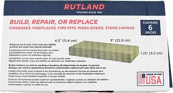 Rutland Products Fire Brick 6 count Pack of 1