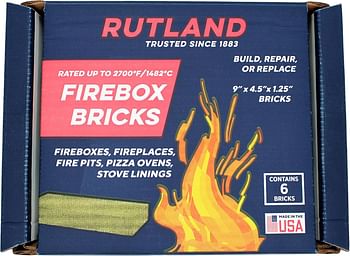 Rutland Products Fire Brick 6 count Pack of 1