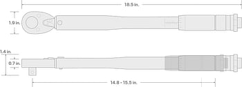 Tekton 1/2 Inch Drive Click Torque Wrench (10-150 Ft.-Lb.) | 24335