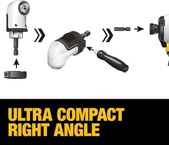 Dewalt Right Angle Drill Adaptor Flextorq 4-In-1 System Compact Straight Flexible Shaft 12-Inch Dwamrasetft