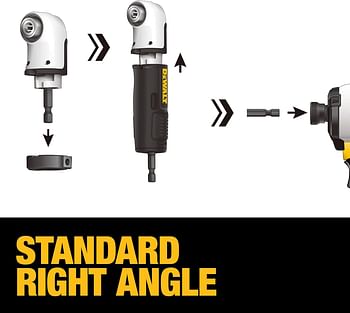 Dewalt Right Angle Drill Adaptor Flextorq 4-In-1 System Compact Straight Flexible Shaft 12-Inch Dwamrasetft