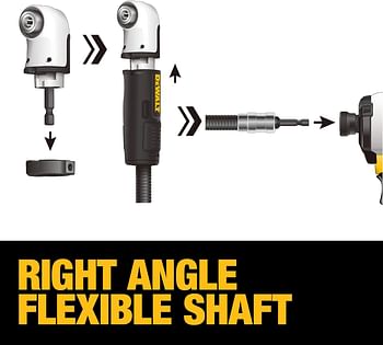 Dewalt Right Angle Drill Adaptor Flextorq 4-In-1 System Compact Straight Flexible Shaft 12-Inch Dwamrasetft