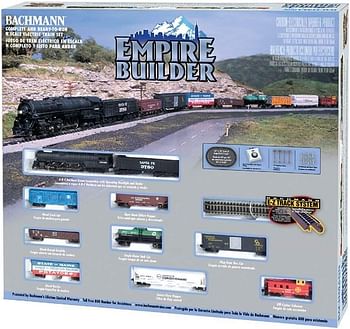 Bachmann Trains - Empire Builder Ready To Run 68 Piece Electric Train Set - N Scale