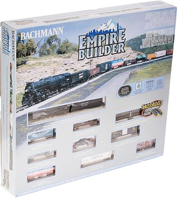 Bachmann Trains - Empire Builder Ready To Run 68 Piece Electric Train Set - N Scale