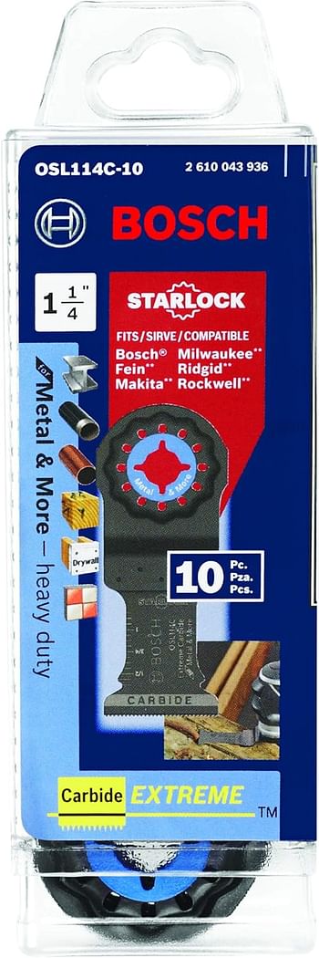 Bosch OSL114C-10 1.25 In. Starlock Oscillating Multi-Tool Blade