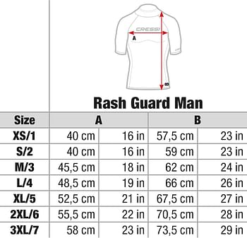 Cressi Men's Rash Guard Short Sleeves Made of Elastic Fabric for Adults UV Protection (UPF) 50+