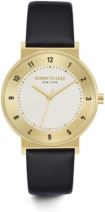 Kenneth Cole Analog Date Display Men's WATCH Leather KC50074002 - Black