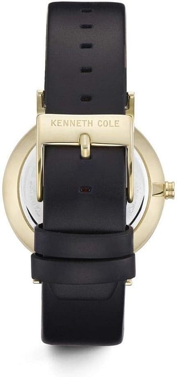 Kenneth Cole Analog Date Display Men's WATCH Leather KC50074002 - Black