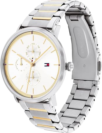 Tommy Hilfiger Women's Leather Watch 1782299 - Silver, White