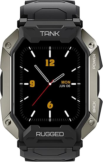 Pepisky TANK M1 PRO Outdoor Sports Rugged Smartwatch 1.72'' 280 * 320px Full-touch Screen Tough Body BT Call/Music 5ATM&IP69K Waterproof 24H 50 Days Standby 24 Sports Modes