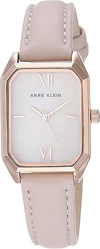 Anne Klein Women's Leather Strap Watch - pink