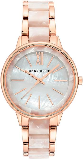 Anne Klein Women's Resin Bracelet Watch AK/1412RGWT - Rose Gold