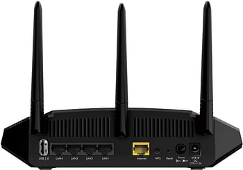 Netgear R6850 AC2000 Dual Band Gigabit Wall Mount Router (Black)