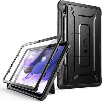 SUPCASE [Unicorn Beetle PRO Series] Case Designed For Galaxy Tab S7 FE Case (2021 Release), Full-Body Rugged Protective Case with Built-in Screen Protector - Black