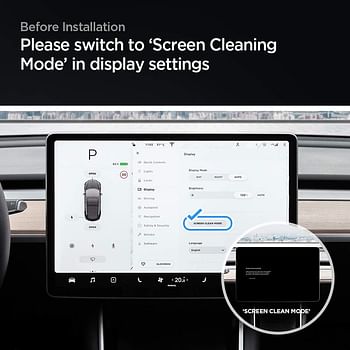 Spigen Tempered Glass Screen Protector [GLAStR EZ FIT] designed for Tesla Model 3 (up to 2023) and Model Y (up to 2024) Dashboard Touchscreen - Matte/Anti Glare/Anti Finger Print