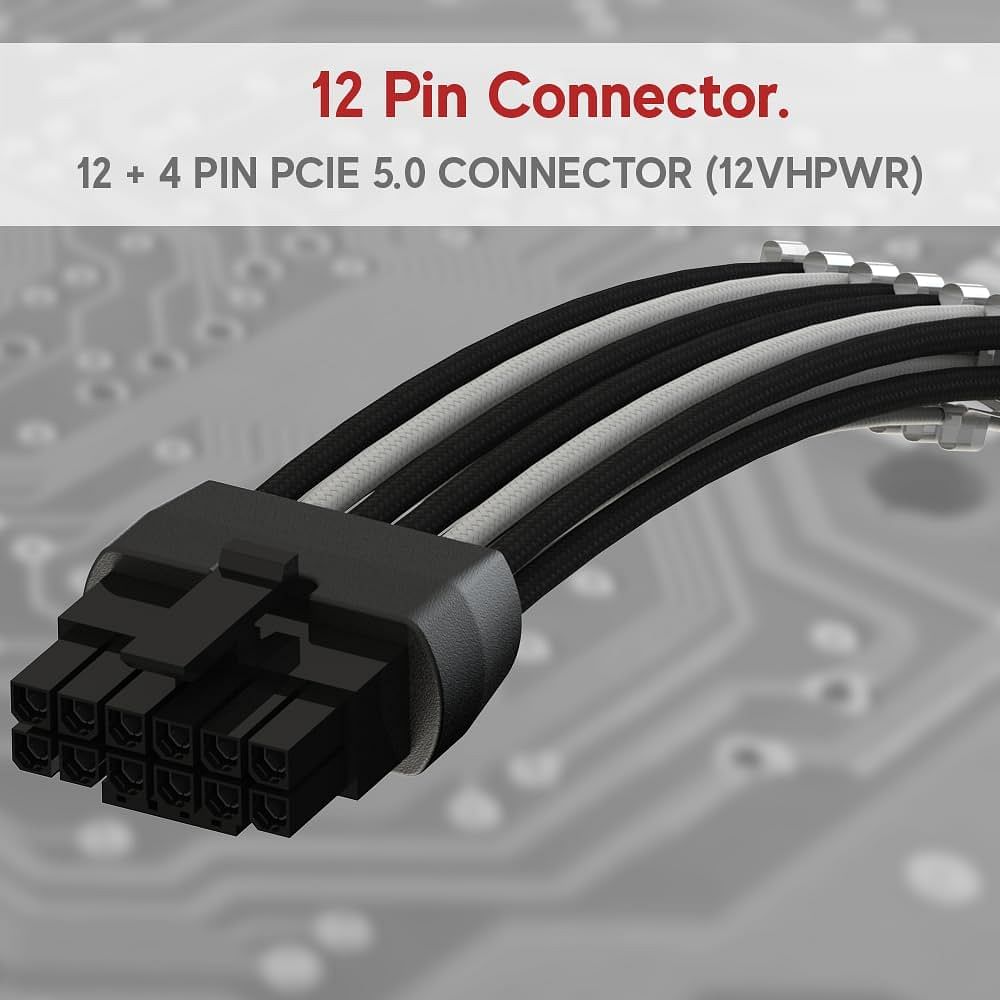 LINKUP - PSU Cable Extension Sleeved Custom Mod GPU PC Power Supply Braided w/Comb Kit | 1x 24 P (20+4) | 2x 8 P (4+4) CPU | 2x 8 P (6+2) GPU set | 30CM 300MM - Green