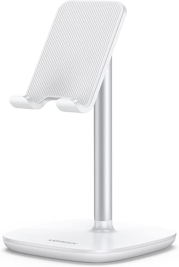 UGREEN Angle Adjustable Phone stand, Flexible Phone holder, Adjustable Mobile Stand Cell Phone Mount Compatible With iPhone Most Phones, iPhone 15 Pro/Pro Max, Samsung Galaxy, Tablet/iPad White